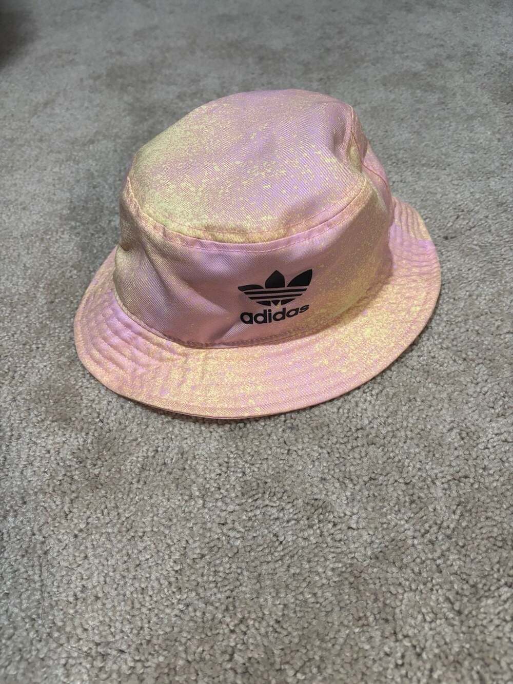 Adidas Originals Trefoil Bucket Hat Pink Yellow Speckled OSFA